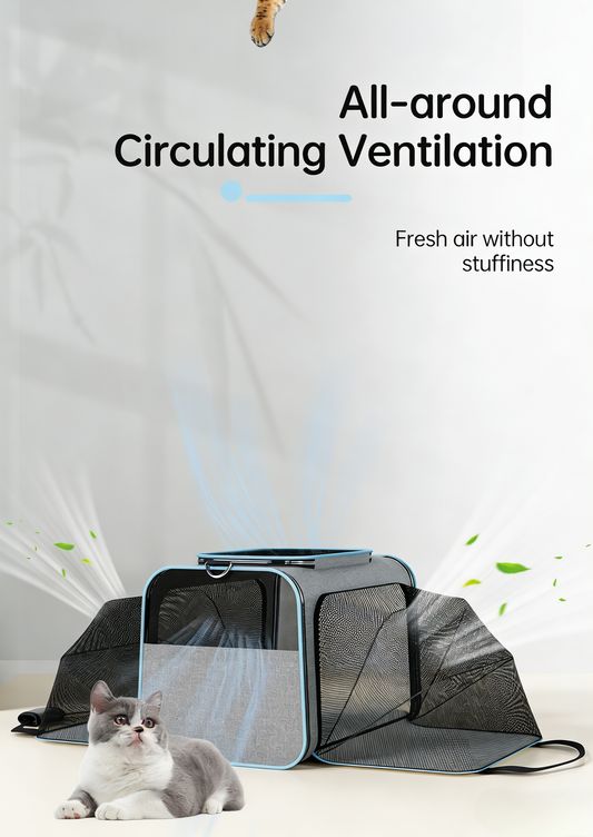 3-Way Portable Pet Carrier β Foldable & Breathable On-the-Go Bag