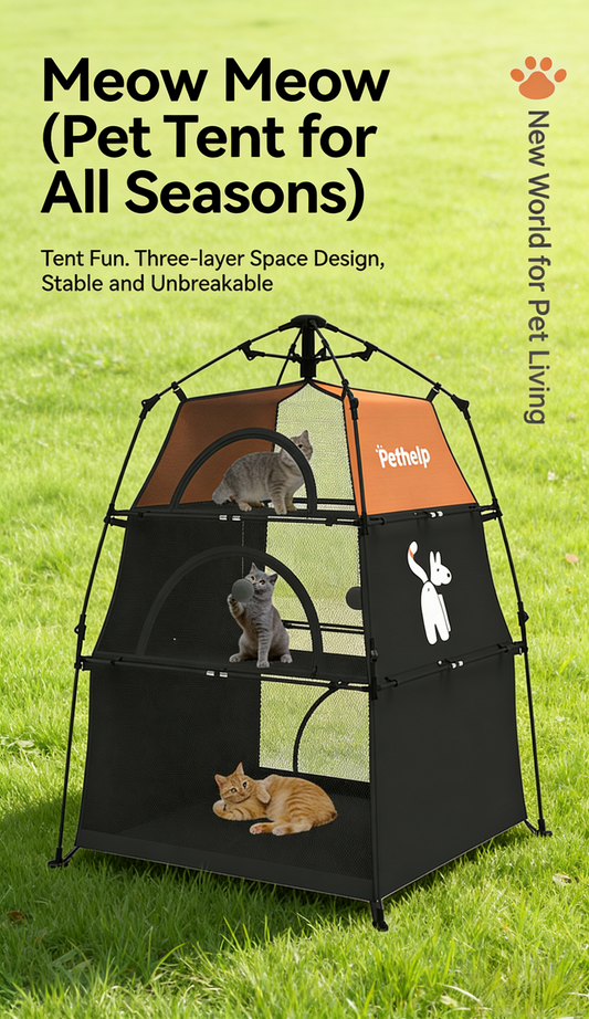 PawTower 3-Tier Outdoor Cat Tent