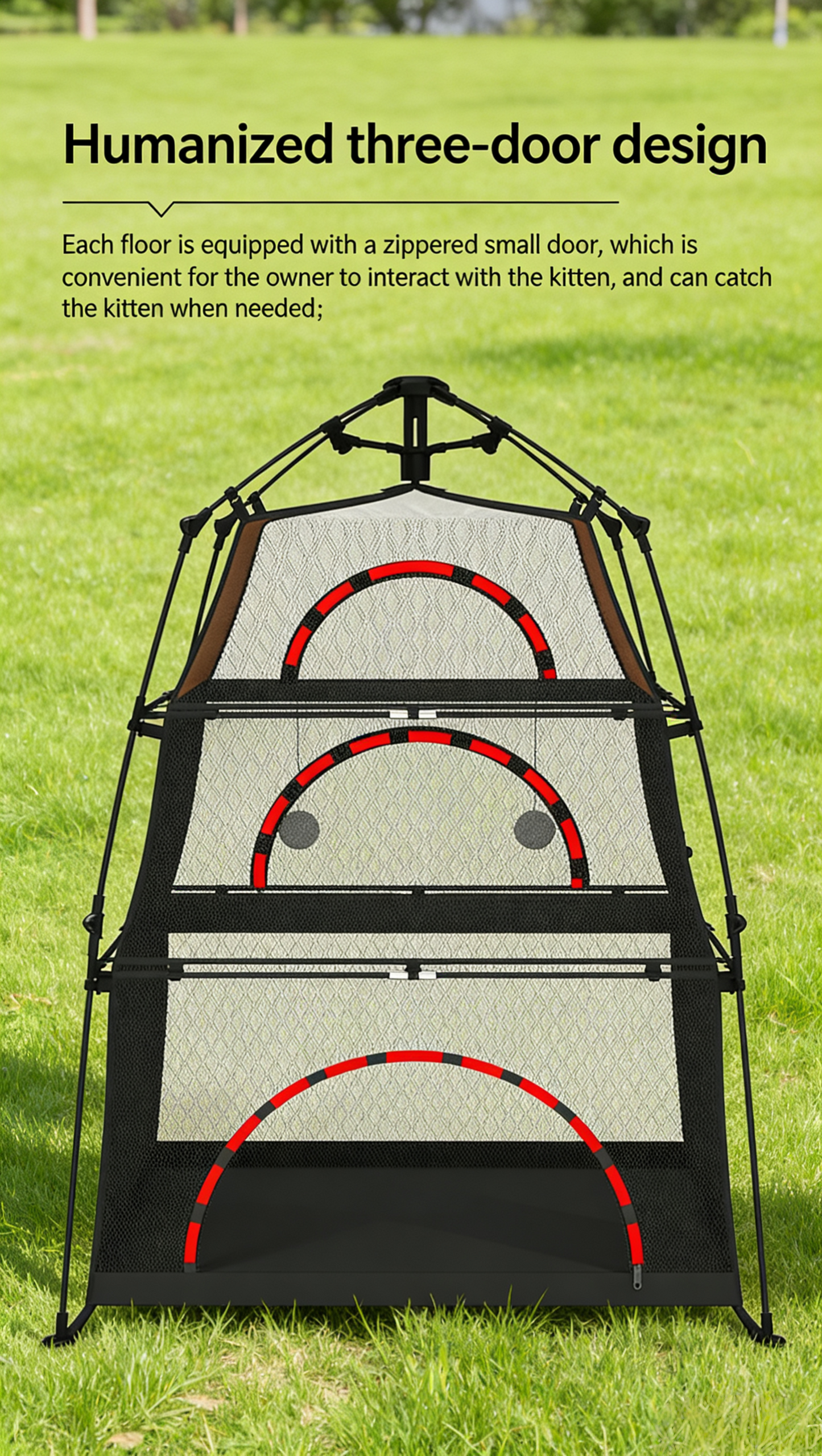 PawTower 3-Tier Outdoor Cat Tent