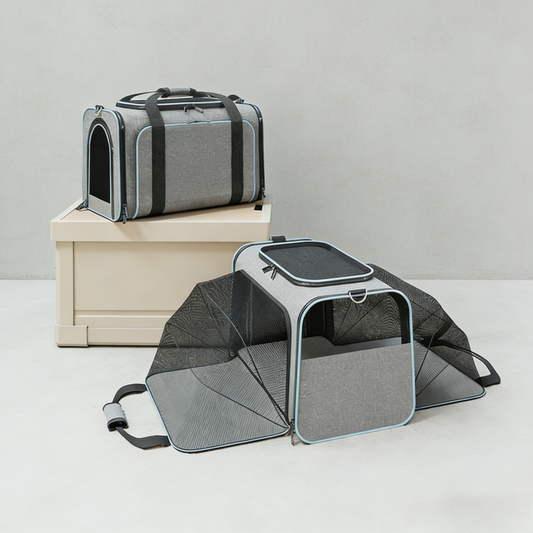 3-Way Portable Pet Carrier – Foldable & Breathable On-the-Go Bag