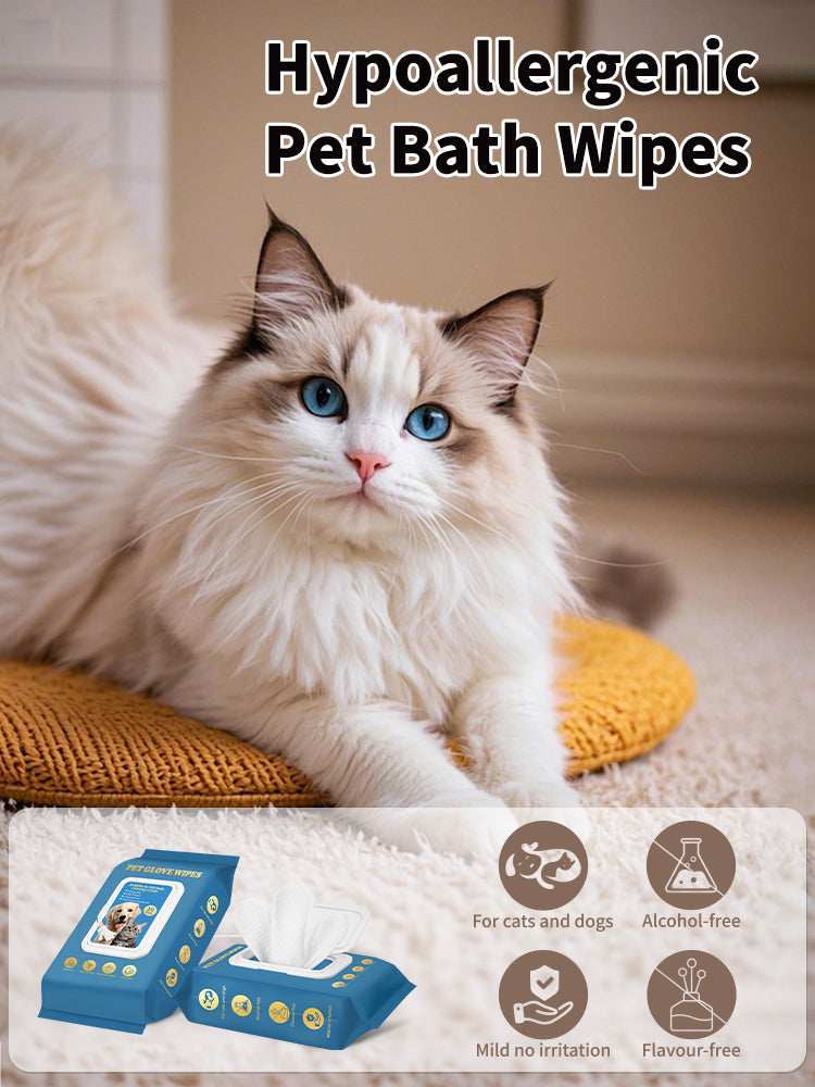 No-Bath Pet Cleaning Gloves
