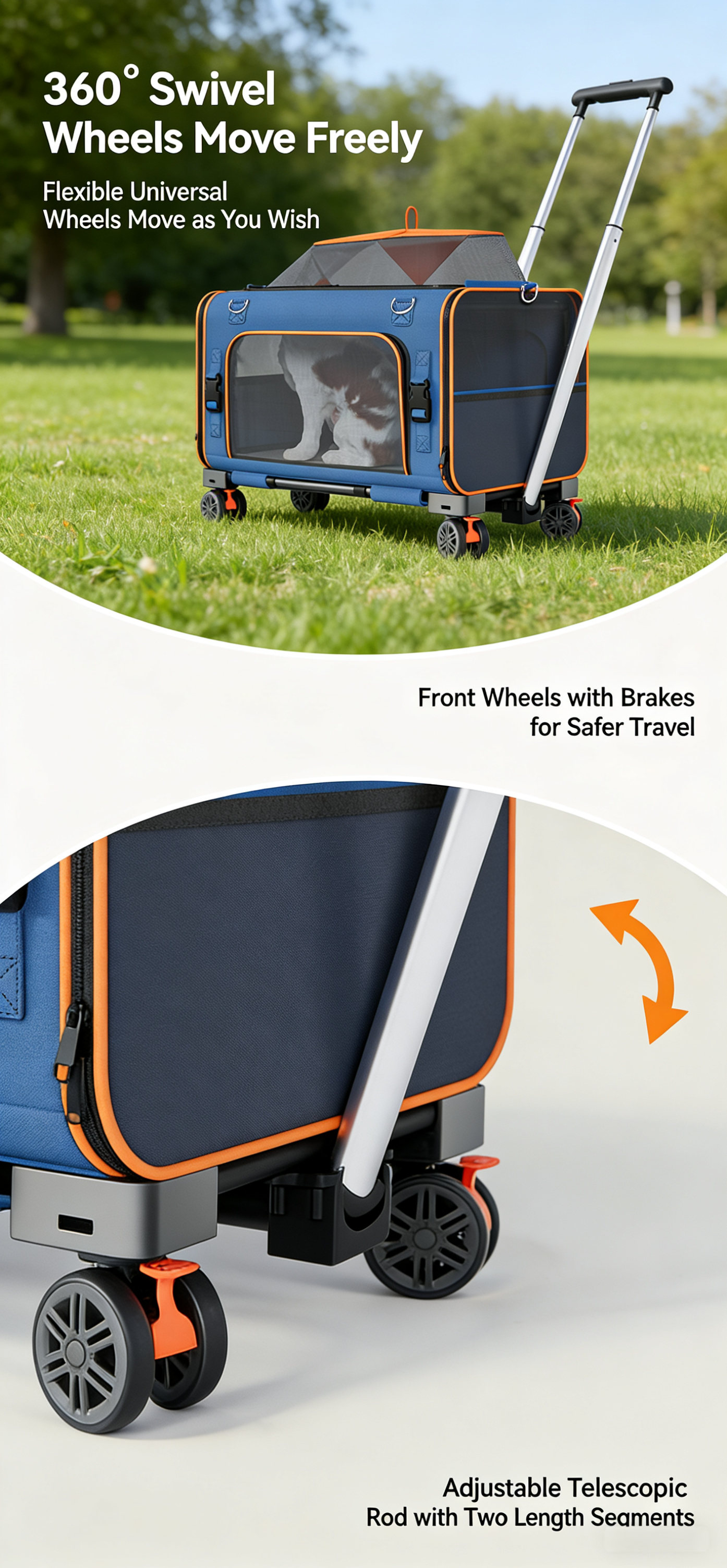 PawRide Expandable Pet Stroller